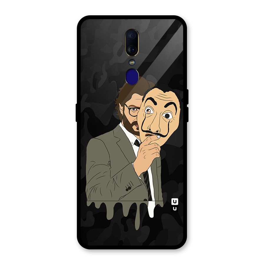 Professor Art Camouflage Glass Back Case for Oppo F11