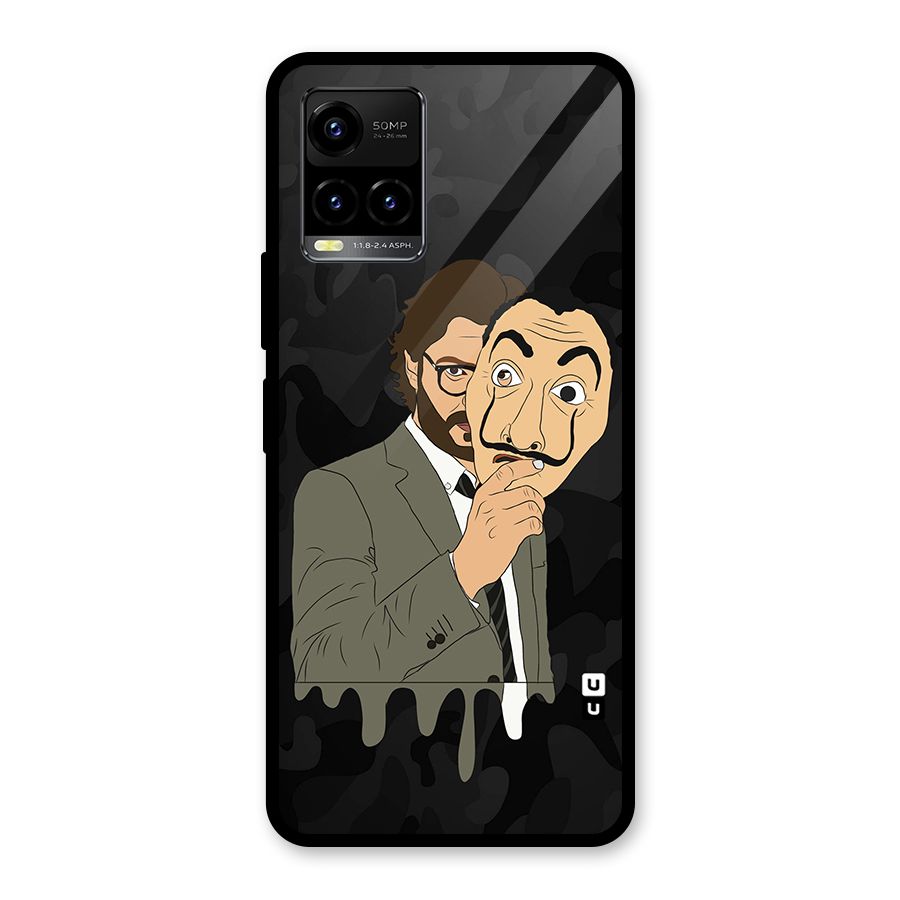Professor Art Camouflage Glass Back Case for Vivo Y21T