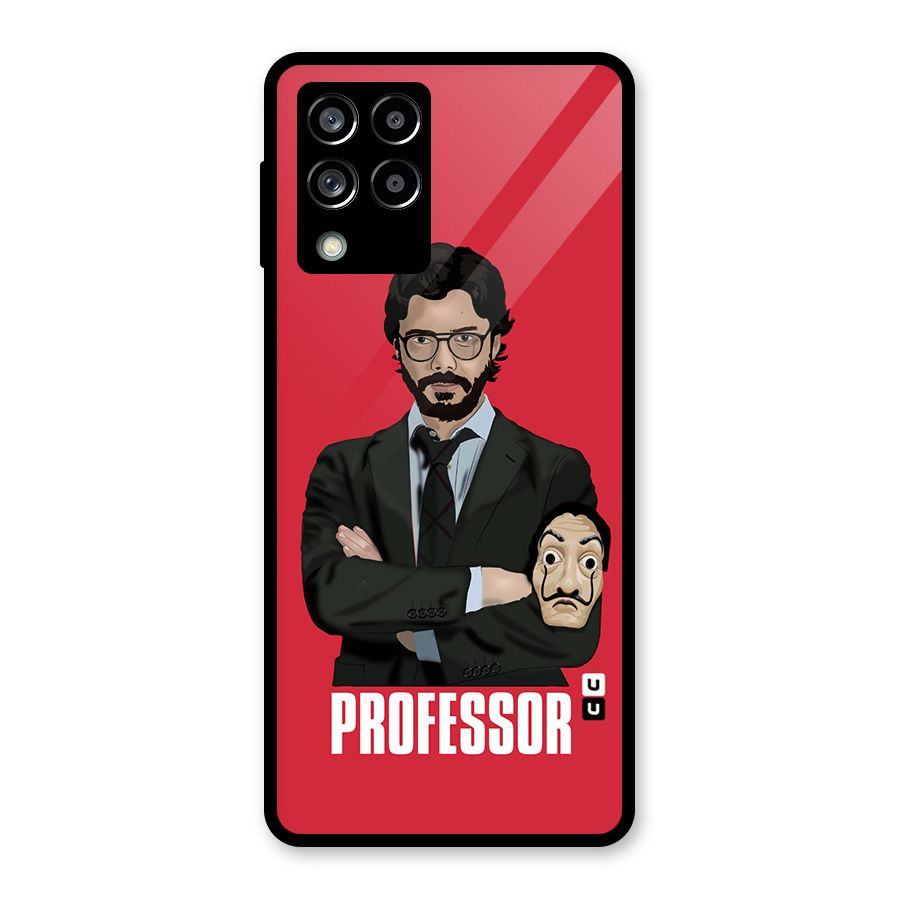 Professor Art Illustration Glass Back Case for Galaxy M53 5G