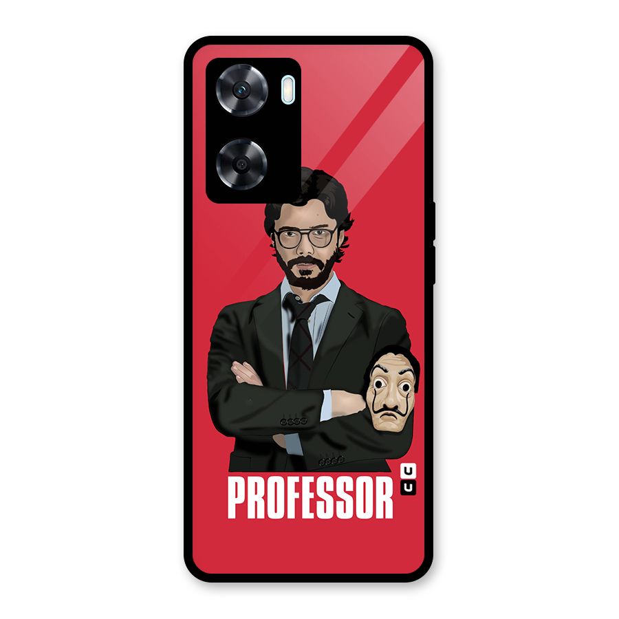 Professor Art Illustration Glass Back Case for Oppo A77