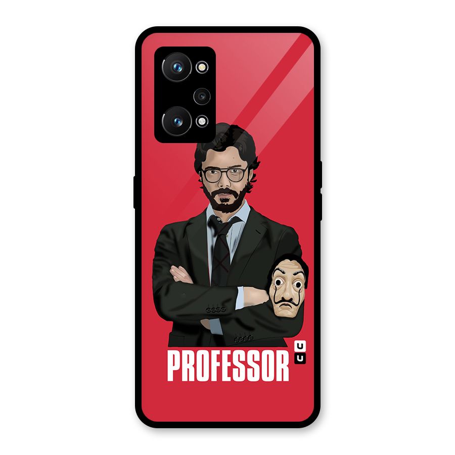 Professor Art Illustration Glass Back Case for Realme GT Neo 3T