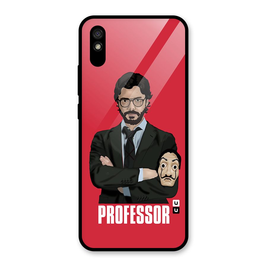 Professor Art Illustration Glass Back Case for Redmi 9i