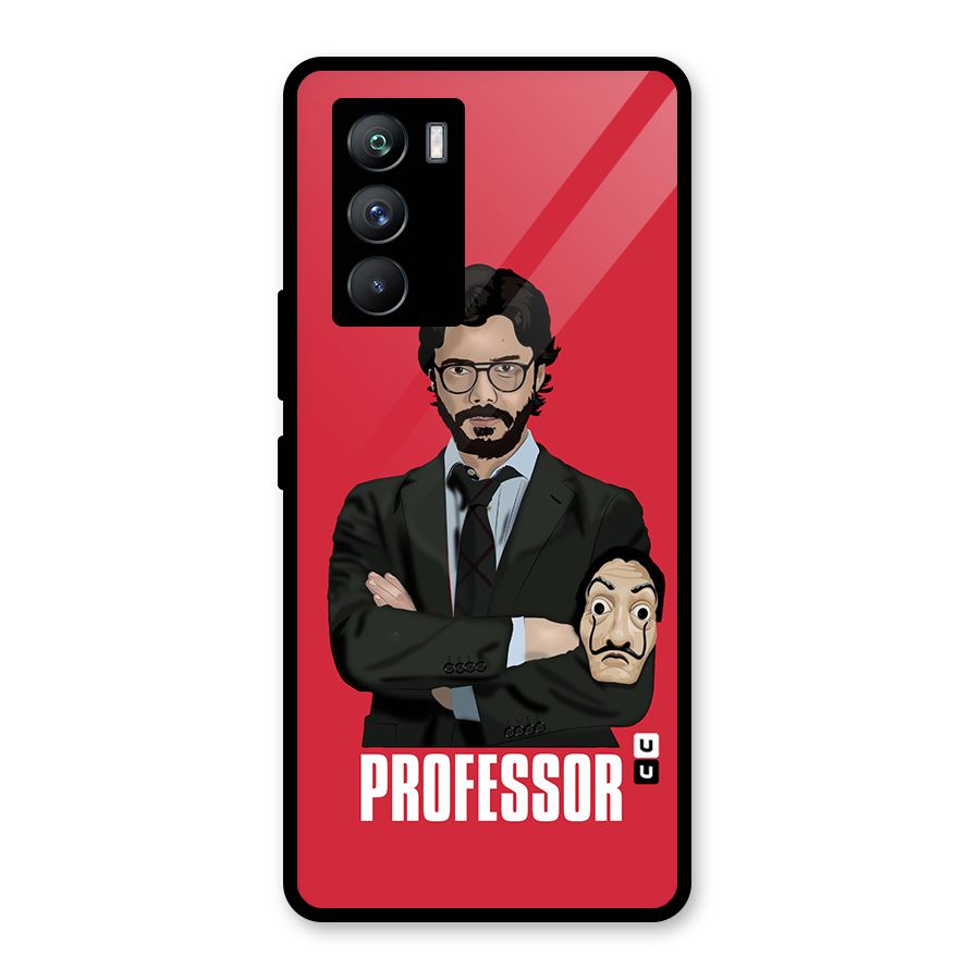 Professor Art Illustration Glass Back Case for Vivo iQOO 9 SE