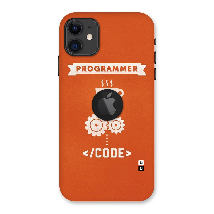 Programmer Coffee Code Back Case for iPhone 11 Logo Cut
