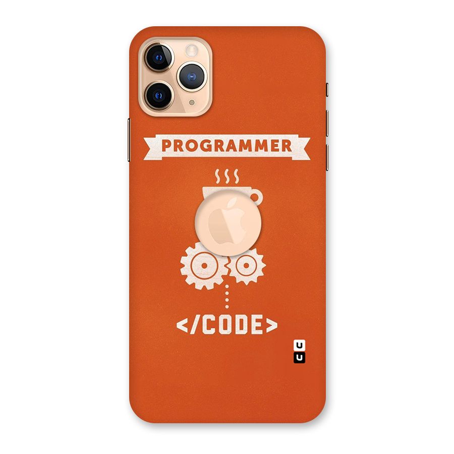 Programmer Coffee Code Back Case for iPhone 11 Pro Max Logo Cut