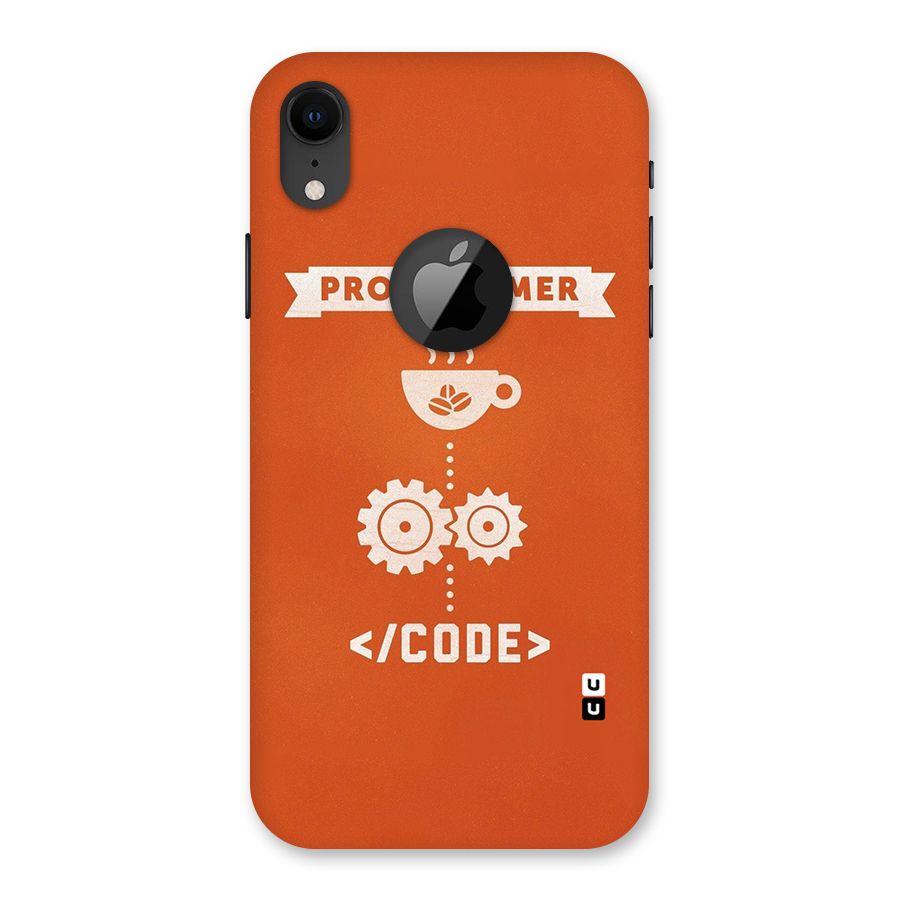 Programmer Coffee Code Back Case for iPhone XR Logo Cut