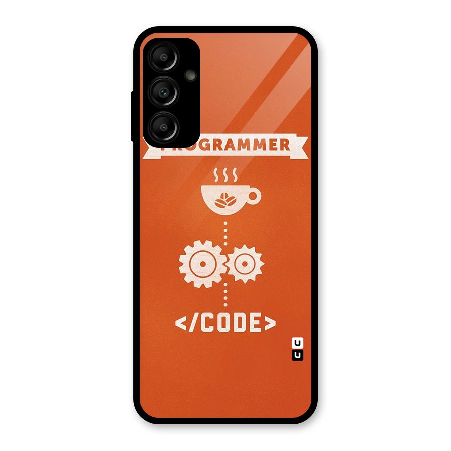 Programmer Coffee Code Glass Back Case for Galaxy A14 5G
