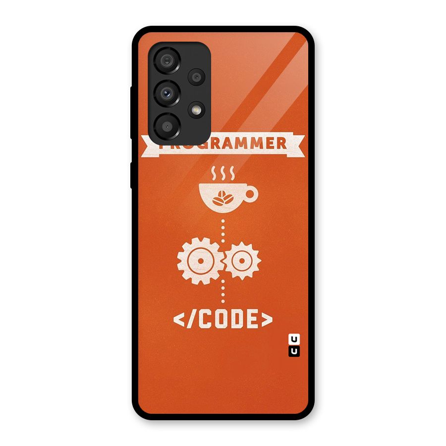 Programmer Coffee Code Glass Back Case for Galaxy A33 5G