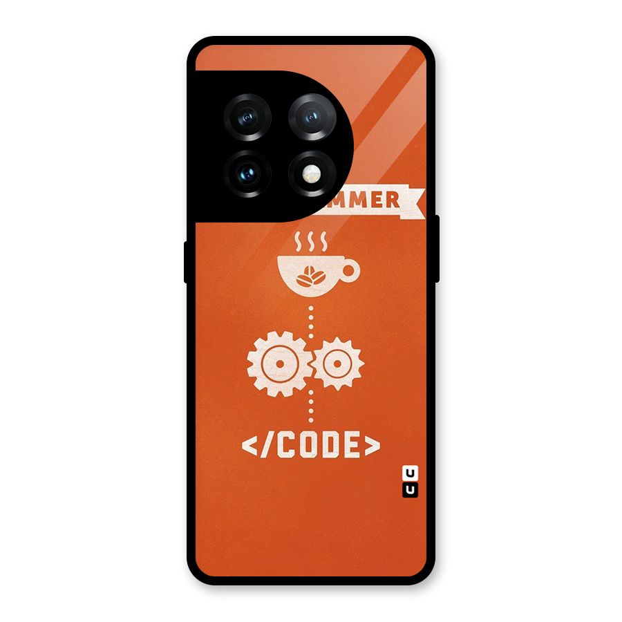 Programmer Coffee Code Glass Back Case for OnePlus 11