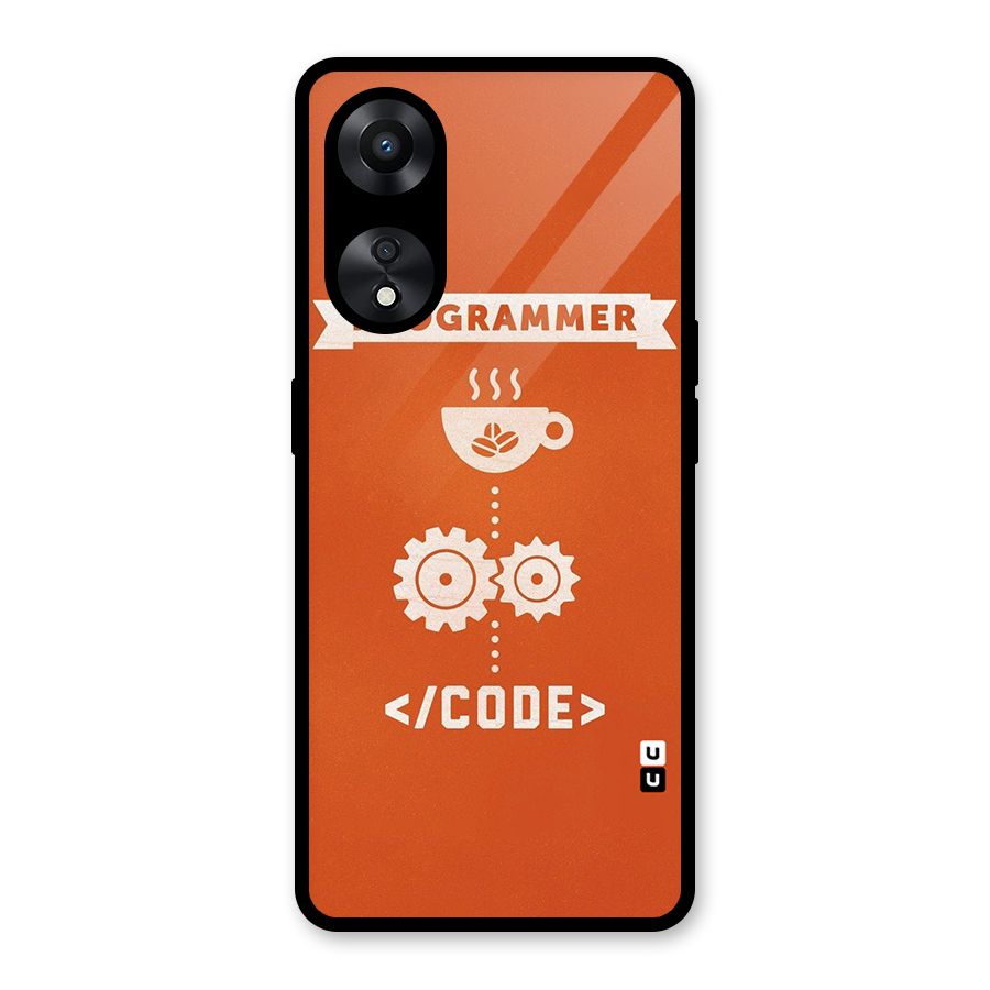 Programmer Coffee Code Glass Back Case for Oppo A78