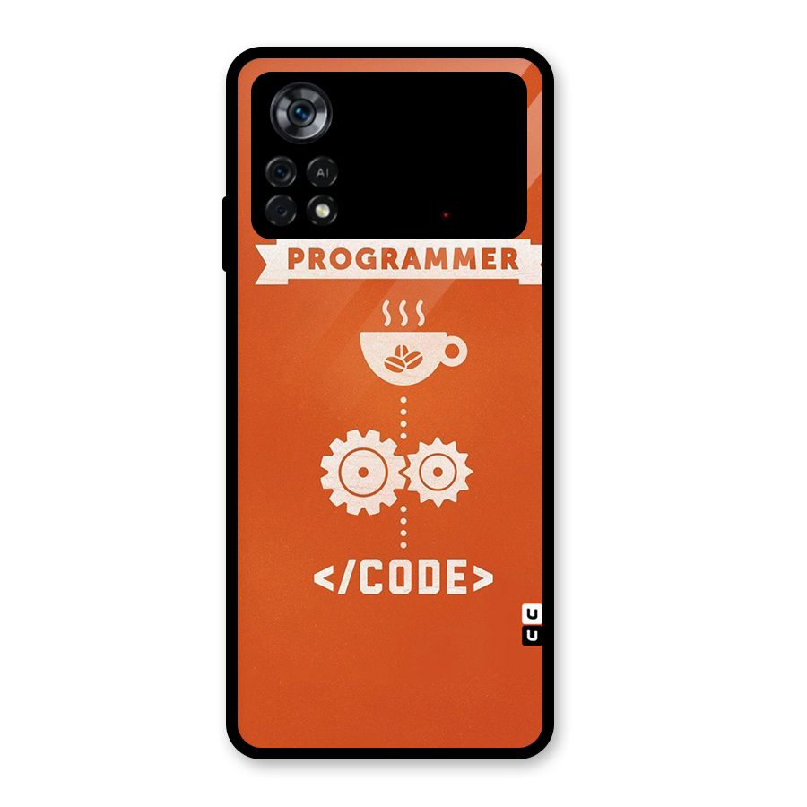 Programmer Coffee Code Glass Back Case for Poco X4 Pro 5G