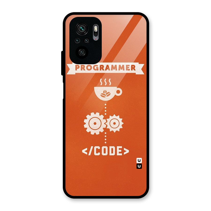 Programmer Coffee Code Glass Back Case for Redmi Note 10S