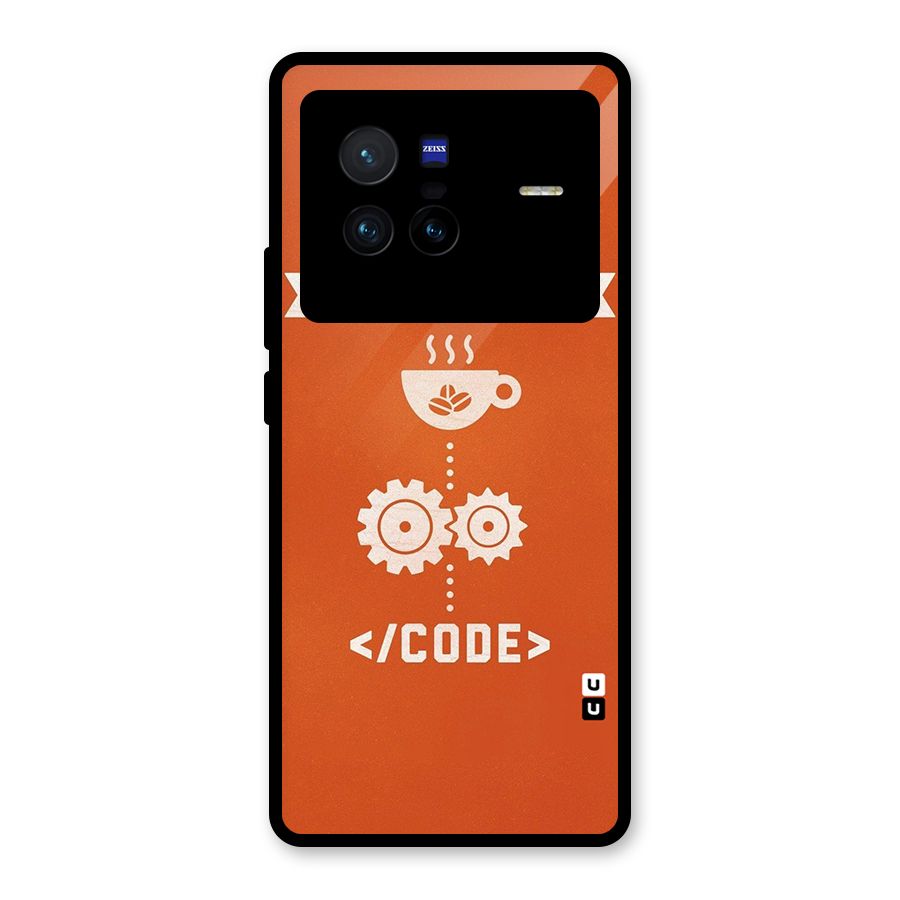 Programmer Coffee Code Glass Back Case for Vivo X80