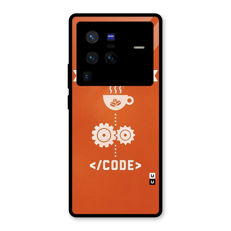 Programmer Coffee Code Glass Back Case for Vivo X80 Pro