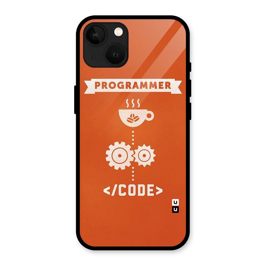 Programmer Coffee Code Glass Back Case for iPhone 13