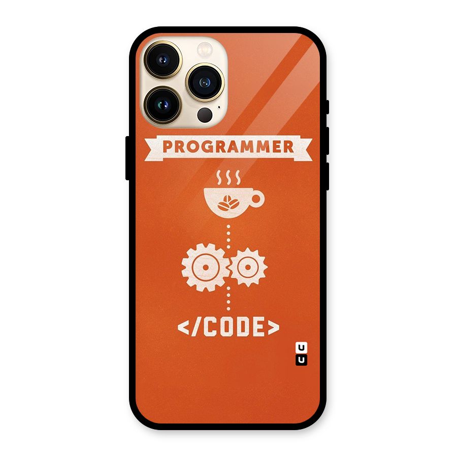 Programmer Coffee Code Glass Back Case for iPhone 13 Pro Max