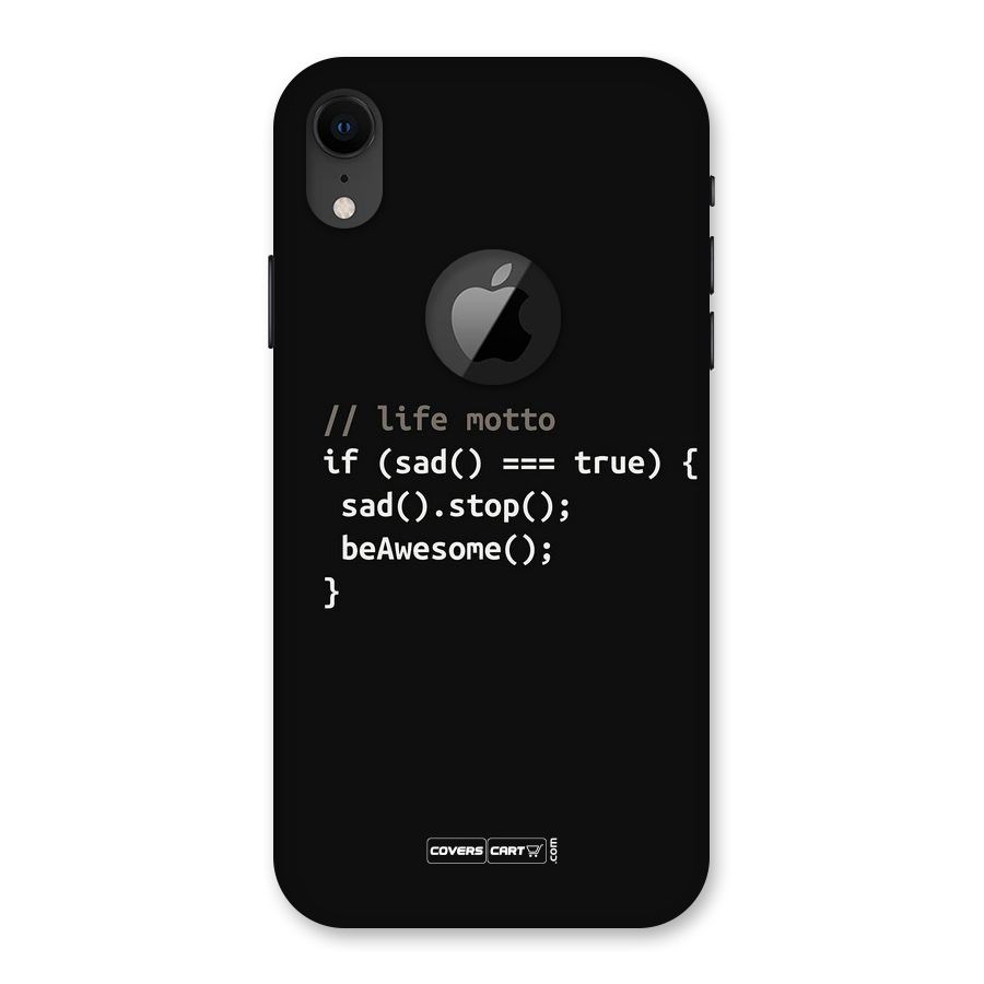 Programmers Life Back Case for iPhone XR Logo Cut