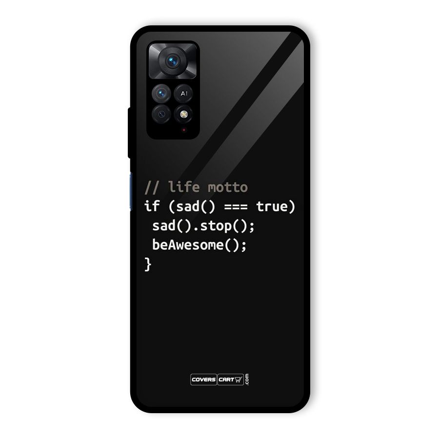 Programmers Life Glass Back Case for Redmi Note 11 Pro