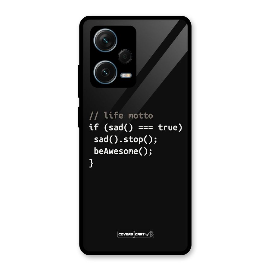 Programmers Life Glass Back Case for Redmi Note 12 Pro Plus 5G