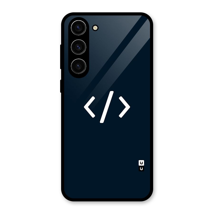 Programmers Style Symbol Glass Back Case for Galaxy S23 Plus
