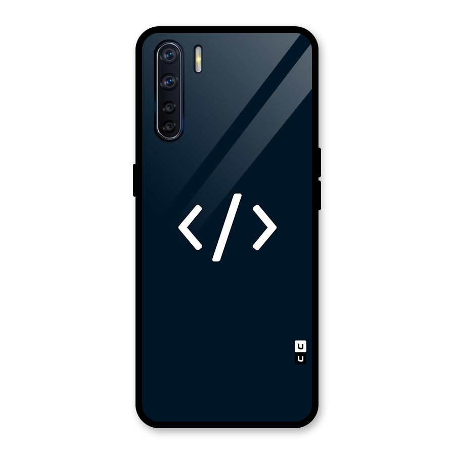 Programmers Style Symbol Glass Back Case for Oppo F15