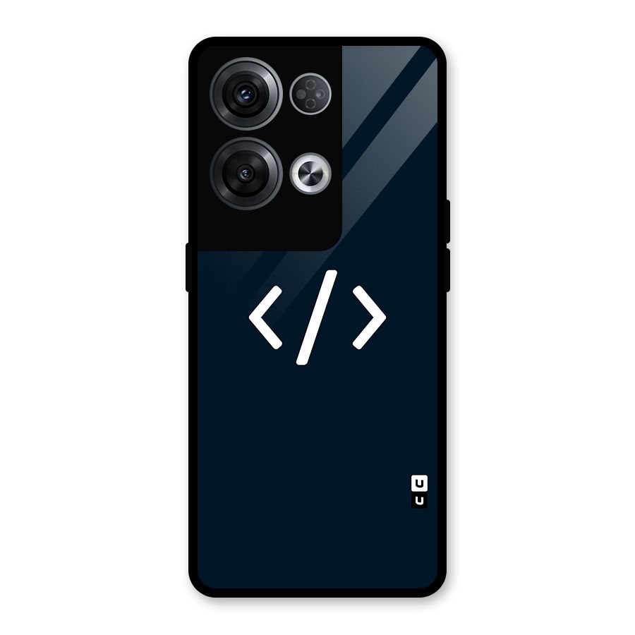 Programmers Style Symbol Glass Back Case for Oppo Reno8 Pro 5G