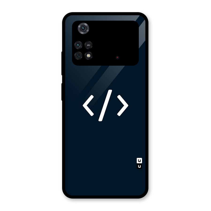 Programmers Style Symbol Glass Back Case for Poco M4 Pro 4G