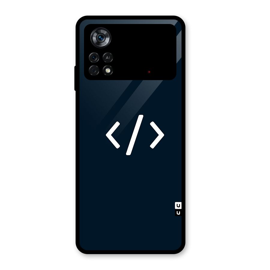 Programmers Style Symbol Glass Back Case for Poco X4 Pro 5G