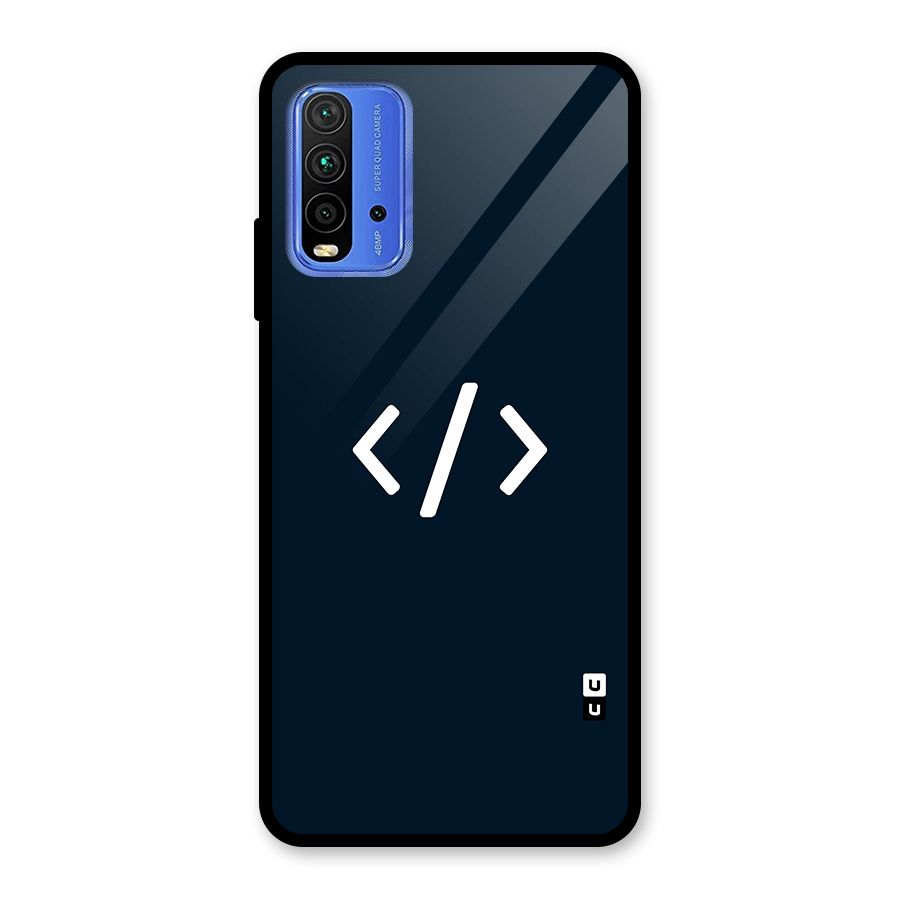 Programmers Style Symbol Glass Back Case for Redmi 9 Power