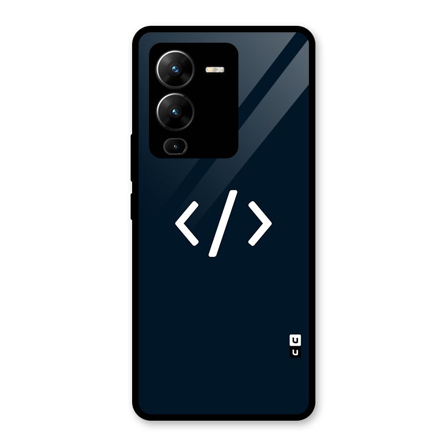 Programmers Style Symbol Glass Back Case for Vivo V25 Pro