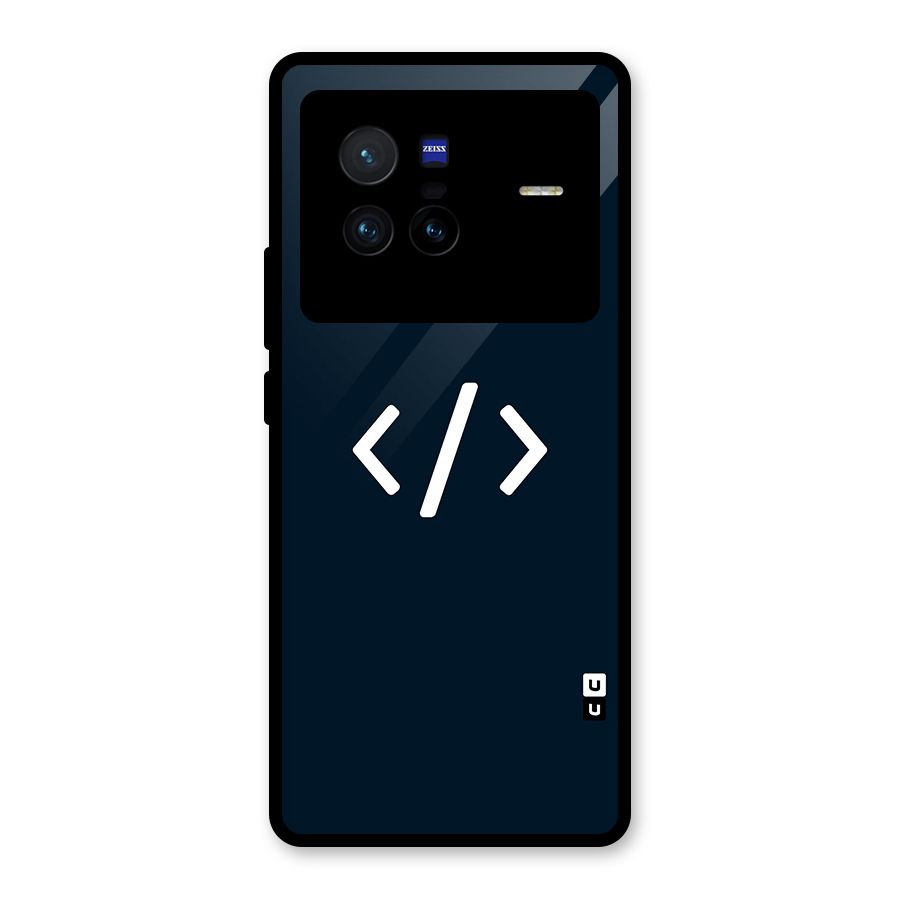 Programmers Style Symbol Glass Back Case for Vivo X80