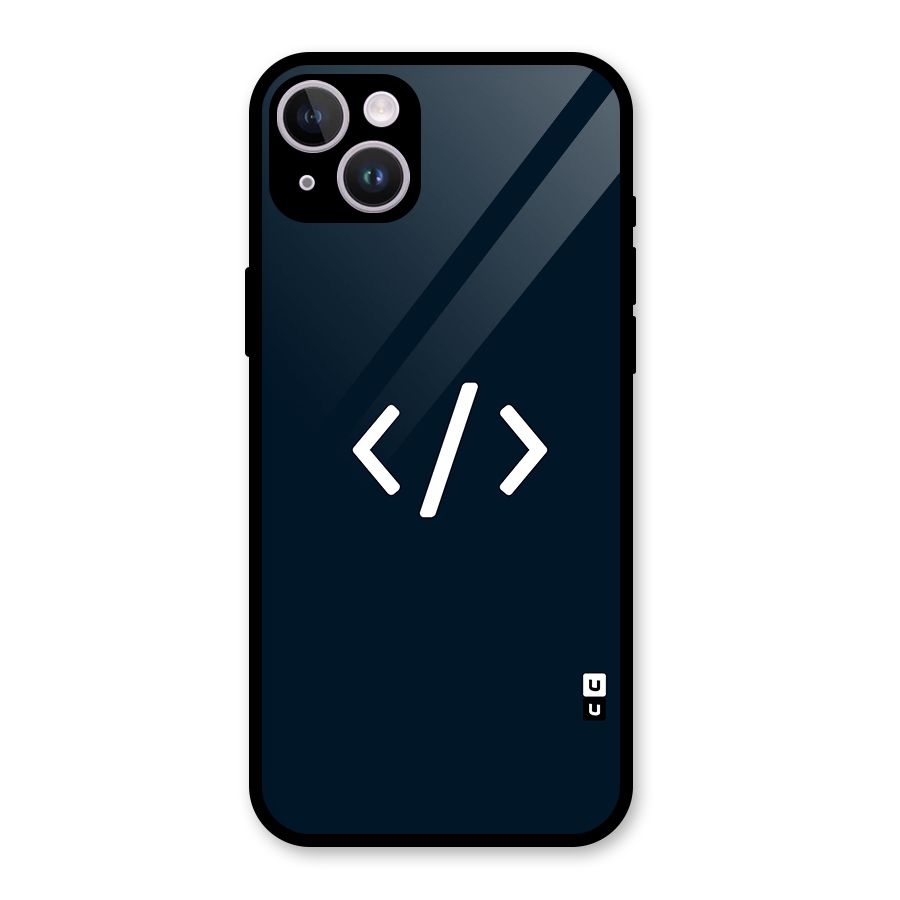 Programmers Style Symbol Glass Back Case for iPhone 14 Plus