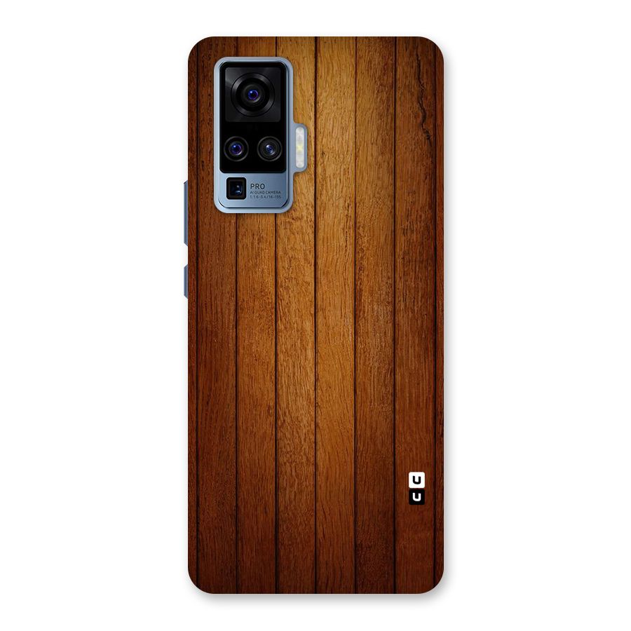 Proper Brown Wood Back Case for Vivo X50 Pro