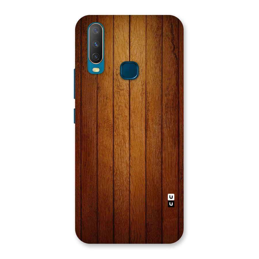 Proper Brown Wood Back Case for Vivo Y15