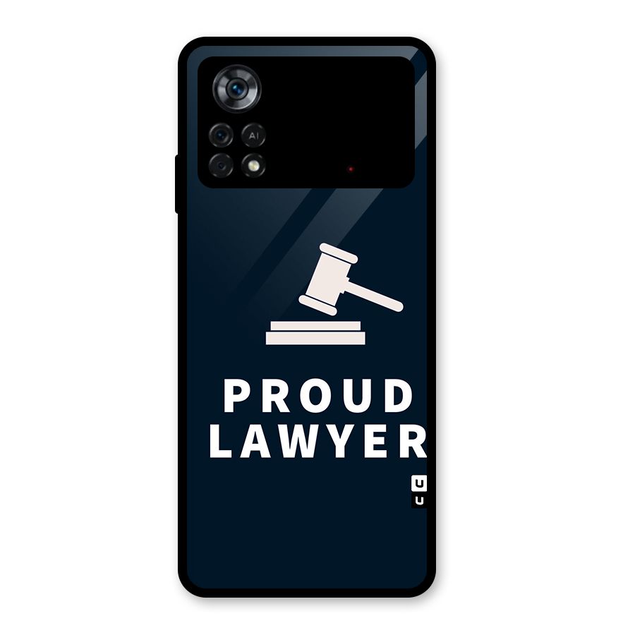 Proud Lawyer Glass Back Case for Poco X4 Pro 5G