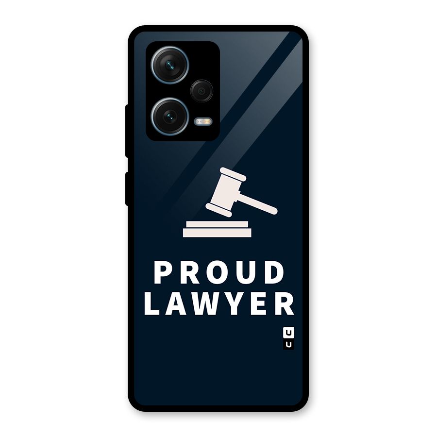Proud Lawyer Glass Back Case for Redmi Note 12 Pro Plus 5G