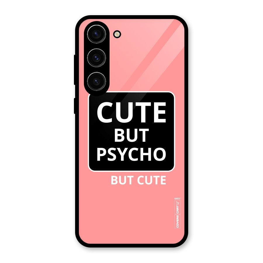 Psycho But Cute Glass Back Case for Galaxy S23 Plus