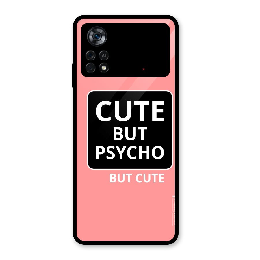 Psycho But Cute Glass Back Case for Poco X4 Pro 5G
