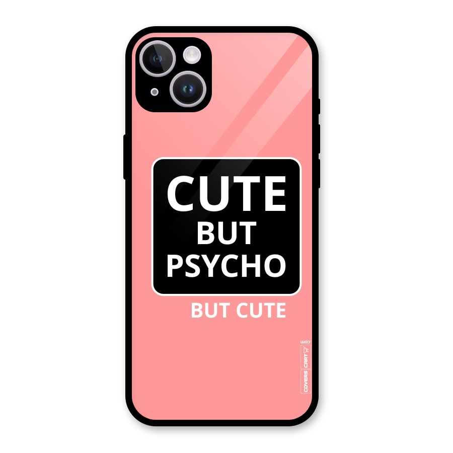 Psycho But Cute Glass Back Case for iPhone 14 Plus