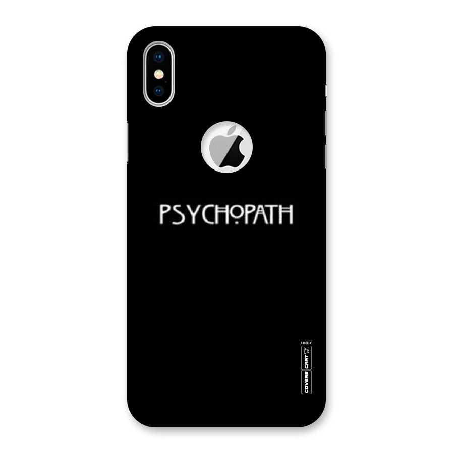 Psycopath Alert Back Case for iPhone XS Logo Cut