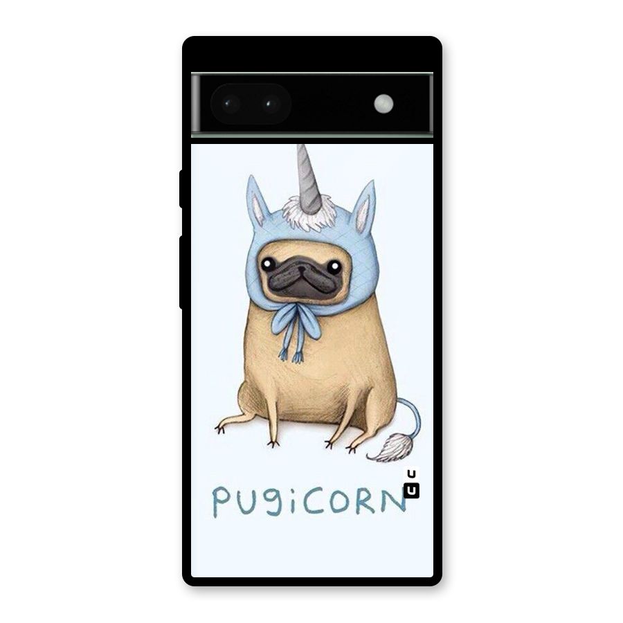 Pugicorn Glass Back Case for Google Pixel 6a
