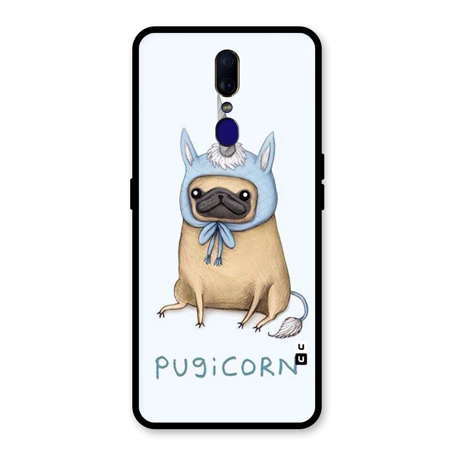 Pugicorn Glass Back Case for Oppo F11