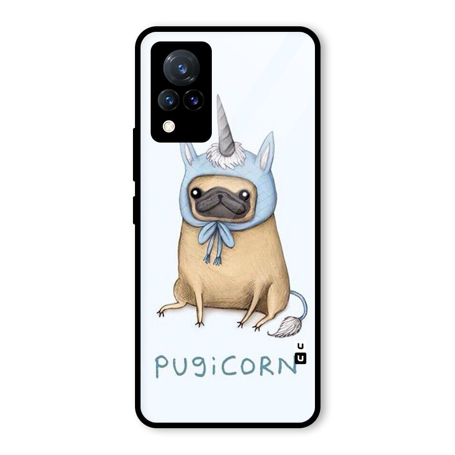 Pugicorn Glass Back Case for Vivo V21 5G