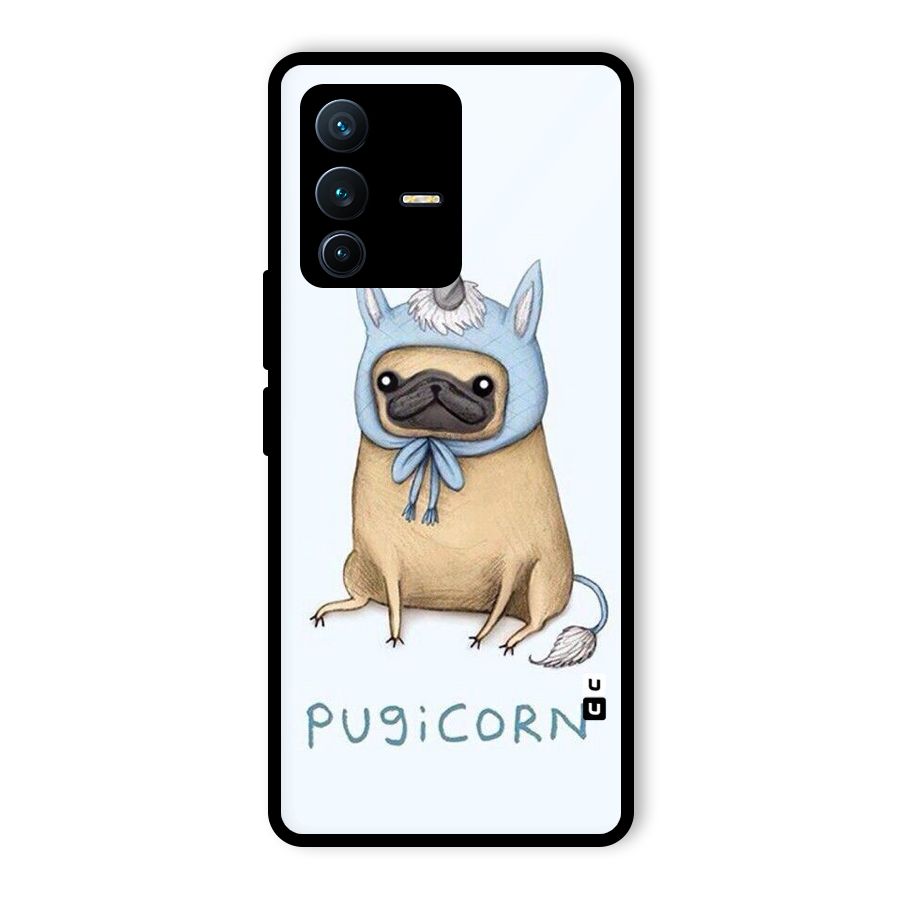 Pugicorn Glass Back Case for Vivo V23 Pro
