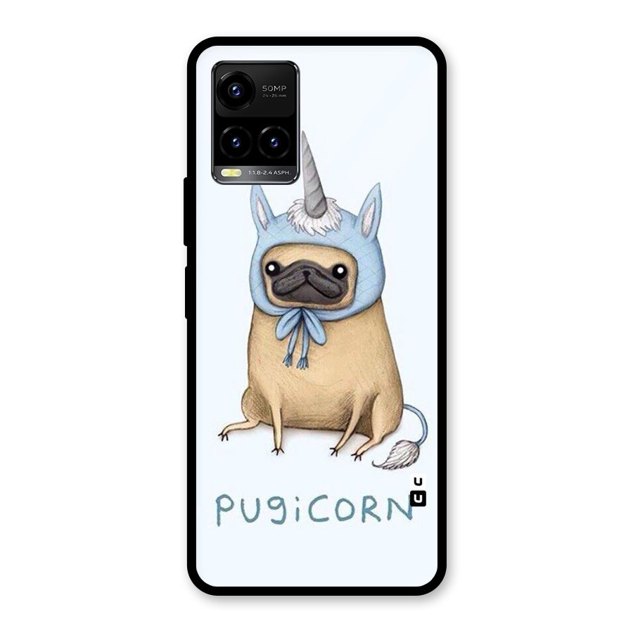 Pugicorn Glass Back Case for Vivo Y21T