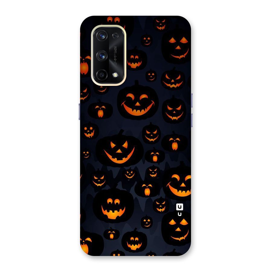 Pumpkin Smile Pattern Glass Back Case for Realme X7 Pro