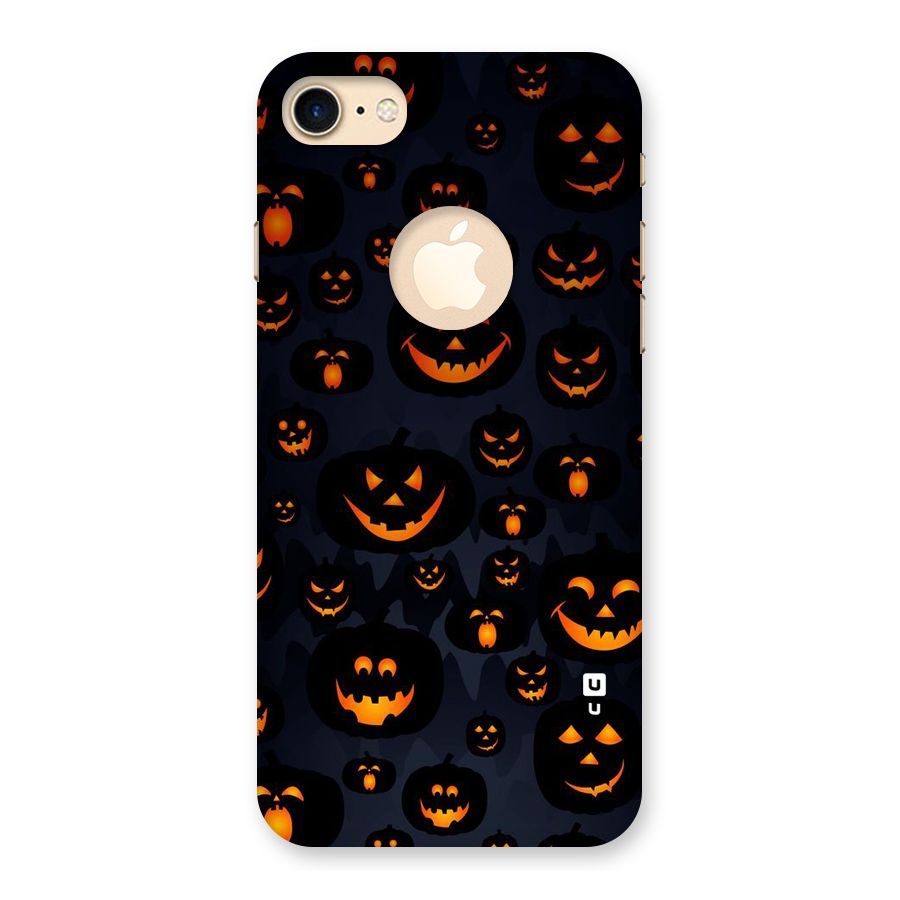 Pumpkin Smile Pattern Back Case for iPhone 7 Logo Cut