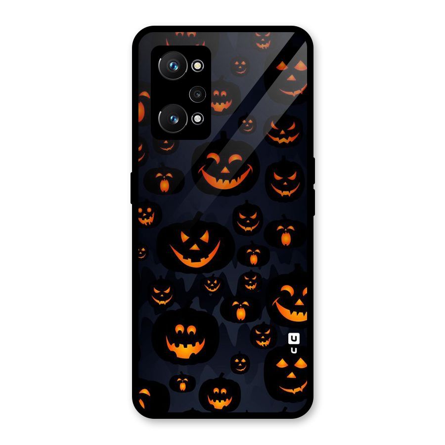 Pumpkin Smile Pattern Glass Back Case for Realme GT Neo 3T