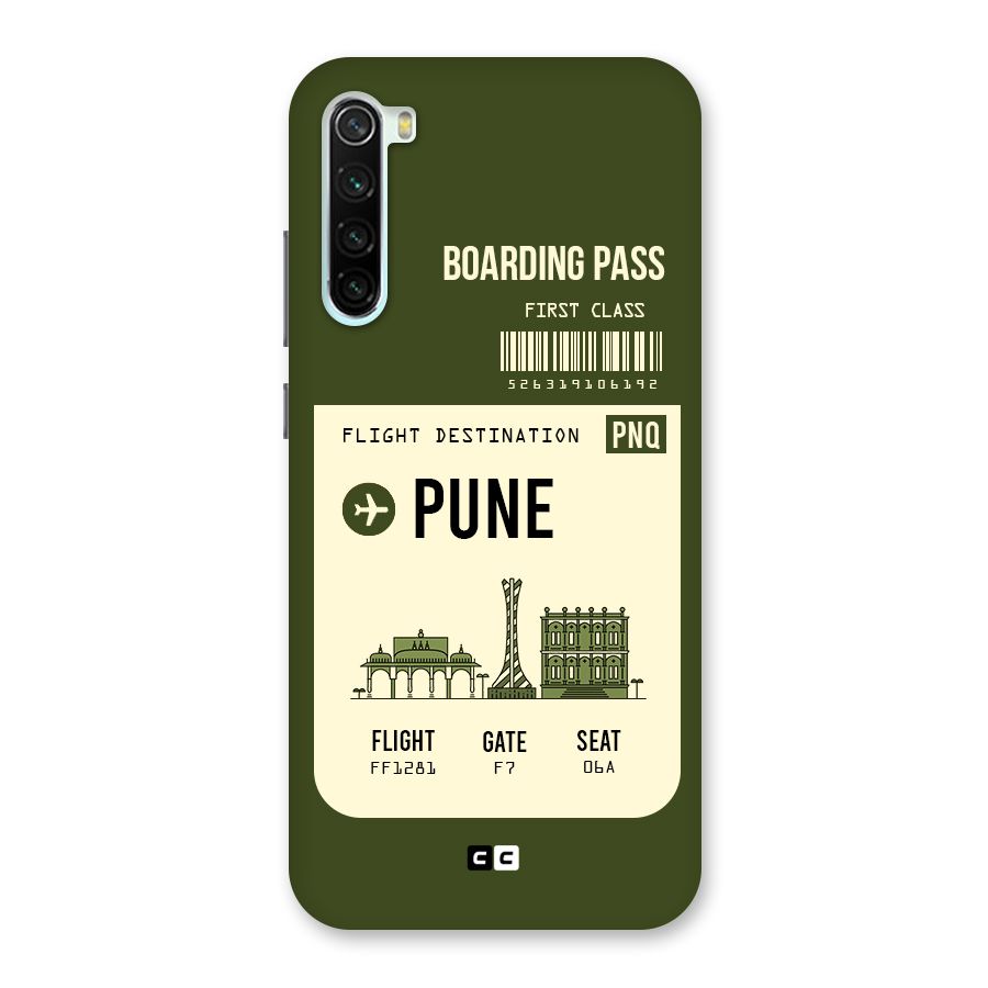 Pune Boarding Pass Back Case for Redmi Note 8