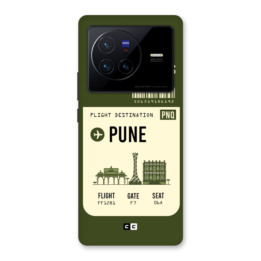 Pune Boarding Pass Back Case for Vivo X80
